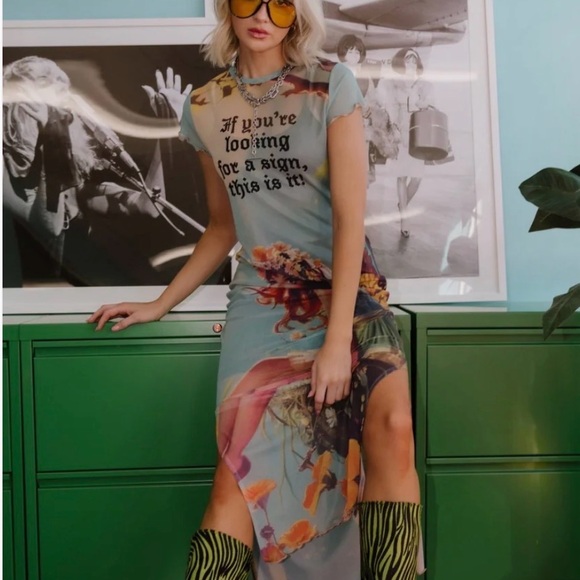 Dressed in LaLa Mad About You Mesh Dress + Slip Fairy Dust - Picture 10 of 13